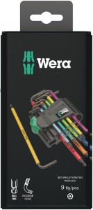 Wera 05073599001 Zestaw kluczy trzpieniowych TORX® BO Multicolour, BlackLaser, z magnetyzerem