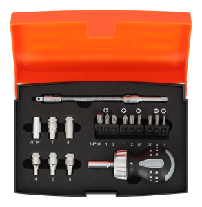 BAHCO Wkrętak grzechotkowy bity końcówki zestaw