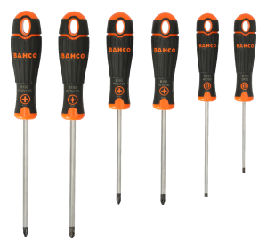 BAHCO B219.026 Zestaw 6 wkrętaków BahcoFit. Do śrub prostych, Phillips i Pozidriv