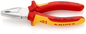KNIPEX 03 06 160 Szczypce uniwersalne, izolowane VDE 160 mm