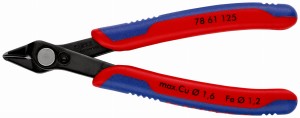 KNIPEX 78 61 125 Electronic Super Knips® z wielokomponentowymi nasadkami czernione 125 mm