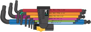 Wera 05022640001 Zestaw kluczy trzpieniowych z kulką, BlackLaser, calowych