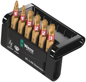 WERA 057404 Bit-Check 6 PH Diamond 1