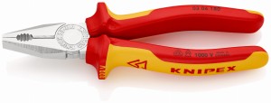 KNIPEX 03 06 180 Szczypce uniwersalne kombinerki izolowane VDE 180 mm