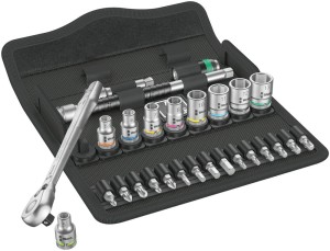 Wera 004018 Zestaw kluczy nasadowych z grzechotką Zyklop 1/4" metal