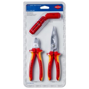 KNIPEX 00 31 30 BK V01 Zestaw narzędzi do prac elektroinstalacyjnych 3 szt.
